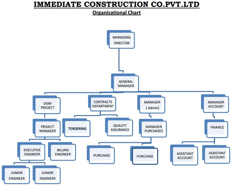 Project Management Team Organizational Chart Flow Chart